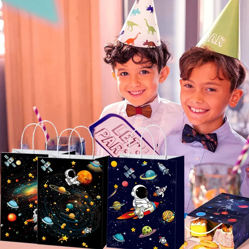 Outer Space with handle bags 6/12/24pcs