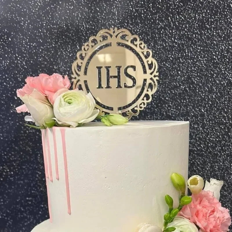 Baptism Cross cake Topper