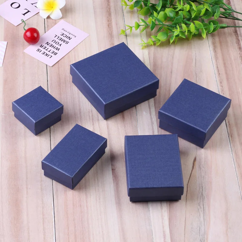 12pack White Black cardboard jewelry boxes 7x9x3cm