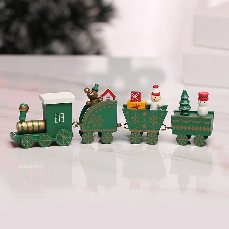 Wooden Christmas Train Ornament