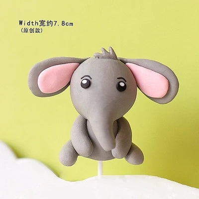 Forest animal cake decoration