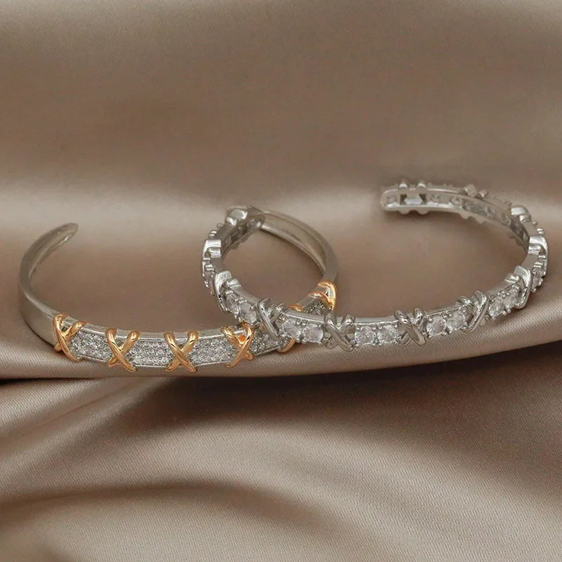 Sabina zircon & crystal bangles & bracele