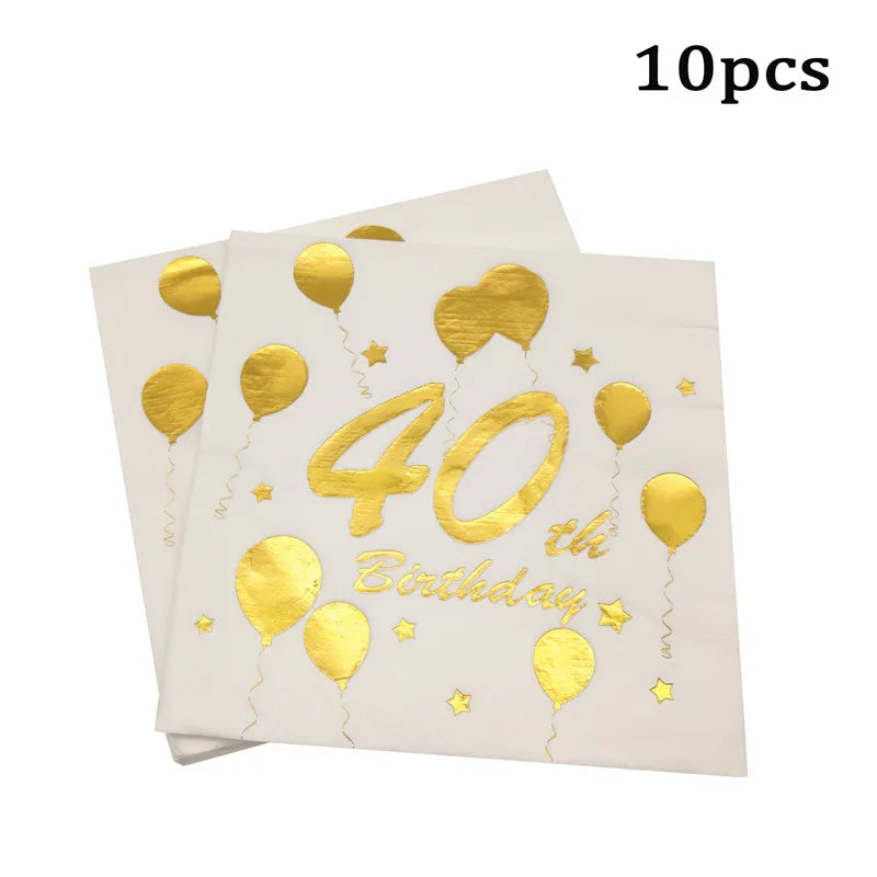 Paper napkin 30 40 50 60 Years Old