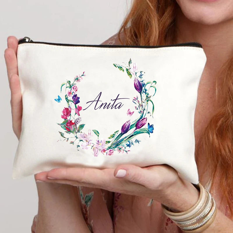 Custom name cosmetic bag