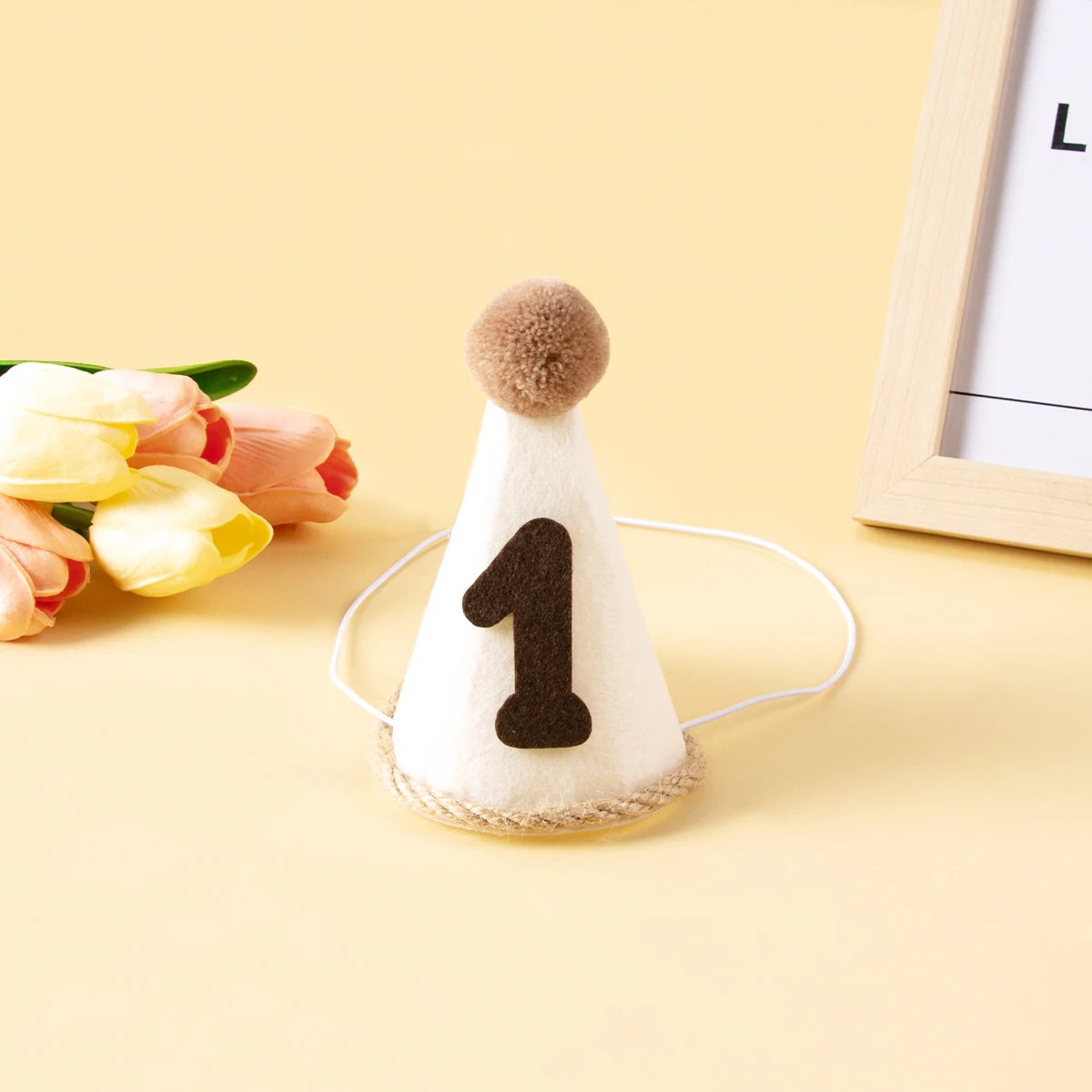 Brown happy party decoration