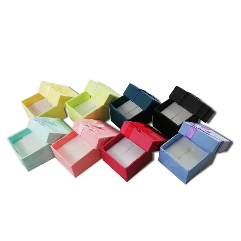 12pcs Jewelry packaging box Multi-color 4*4*3CM