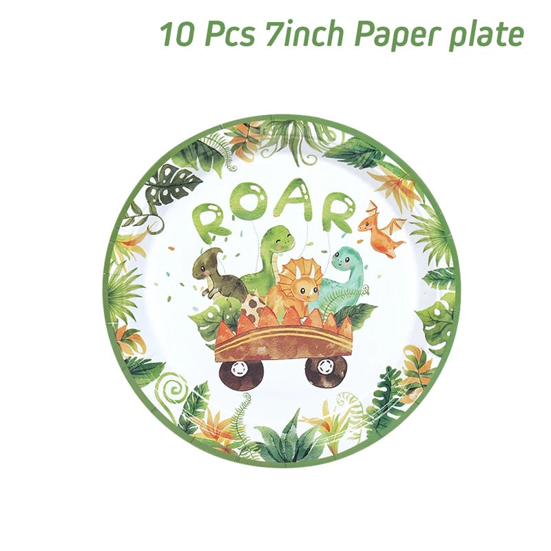 Dinosaur disposable tablecloth party decoration