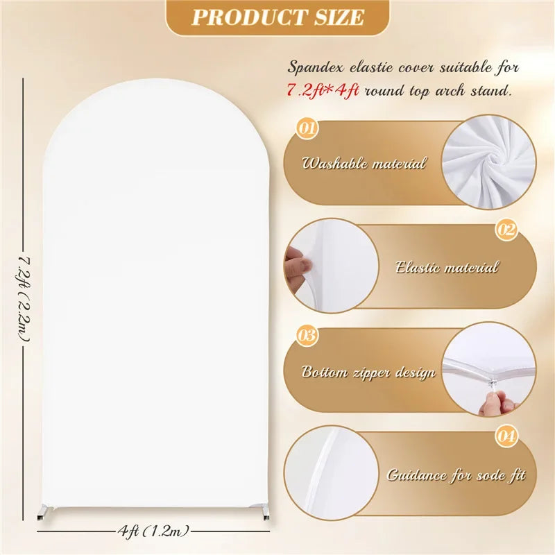 Double sided arch backdrop cover sage