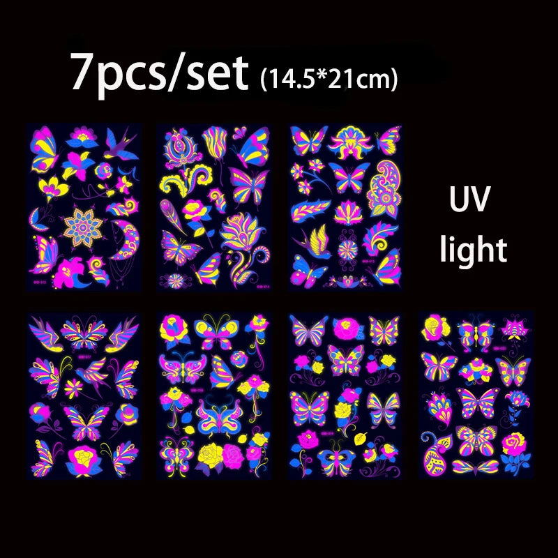 Luminous waterproof tattoos