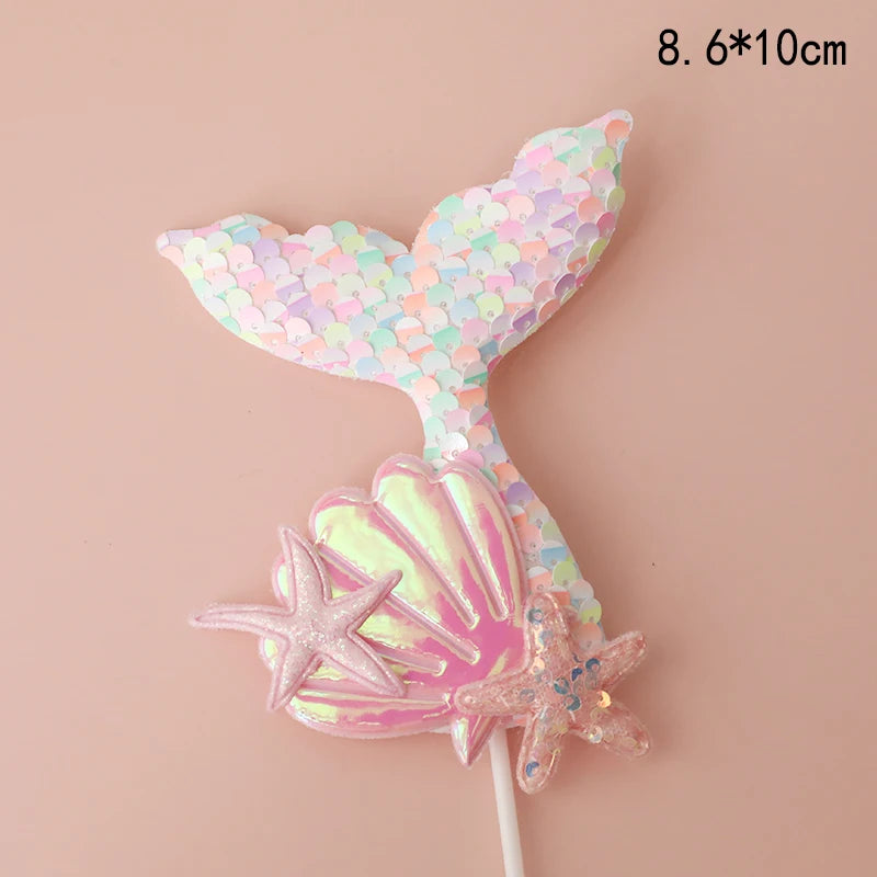Kawaii Mermaid Cake Topper – Birthday Decoration