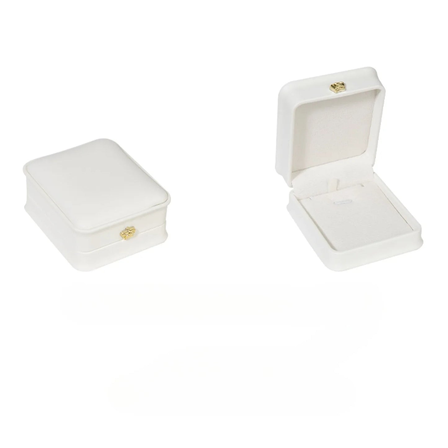 European style white PU leather jewelry box 1PC