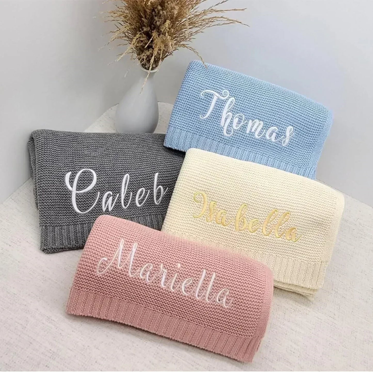 Personalized name baby blanket cotton 100x80cm Skin-custom