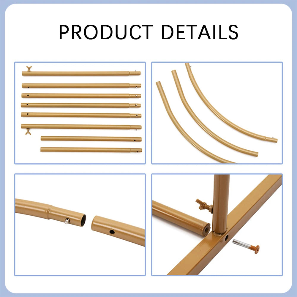 Arched iron frame removable portable 1pc