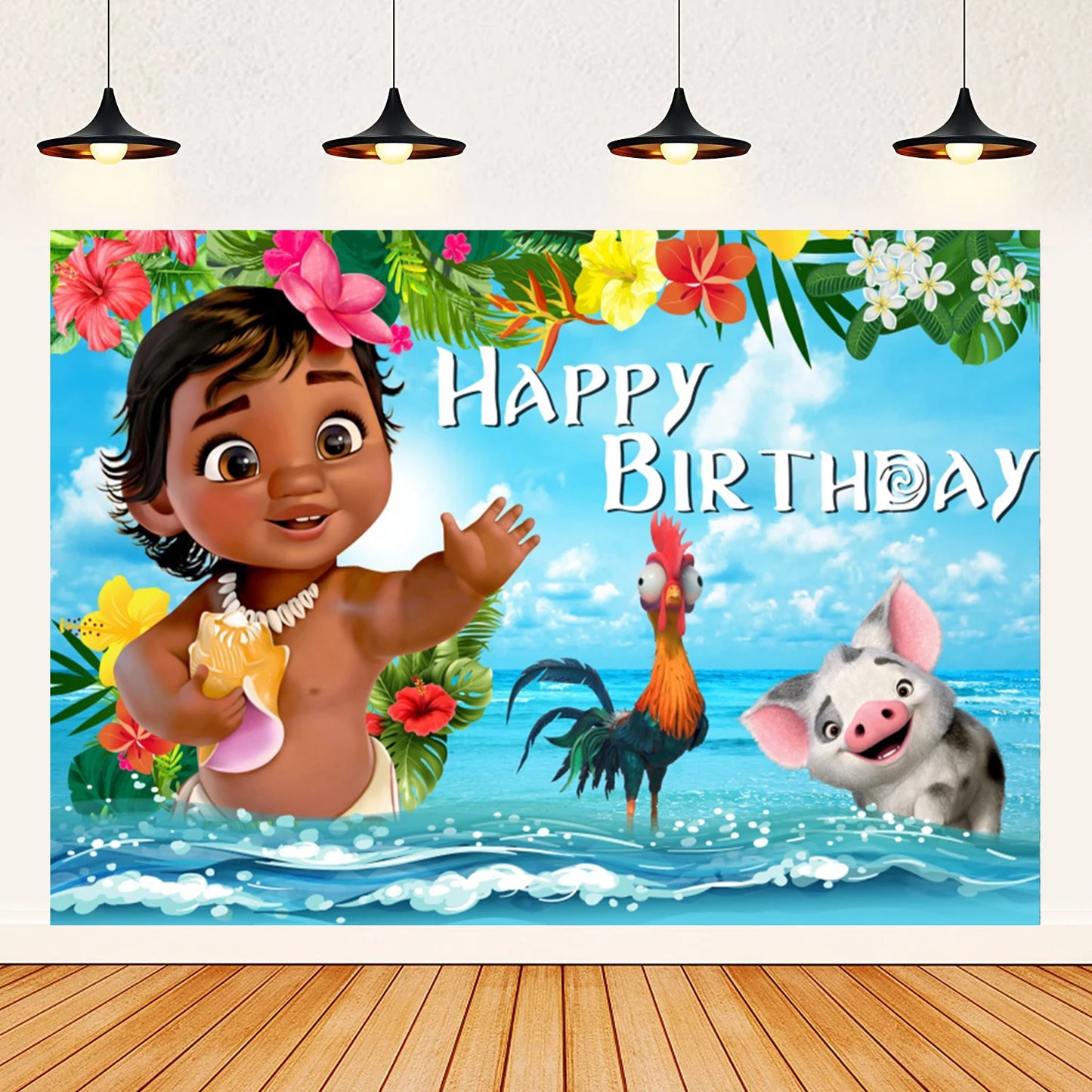 Moana theme background decoration