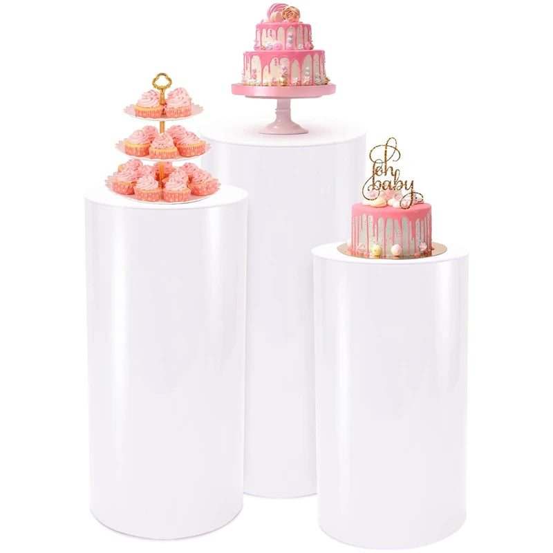 Cylinder pedestal stand 3Pcs