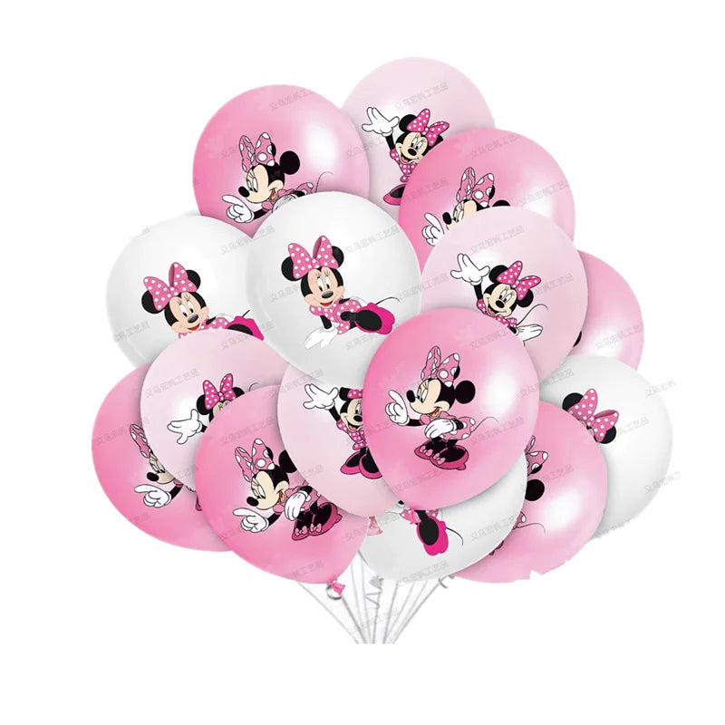 10/30PCS Minnie Mouse 12in Latex Balloons
