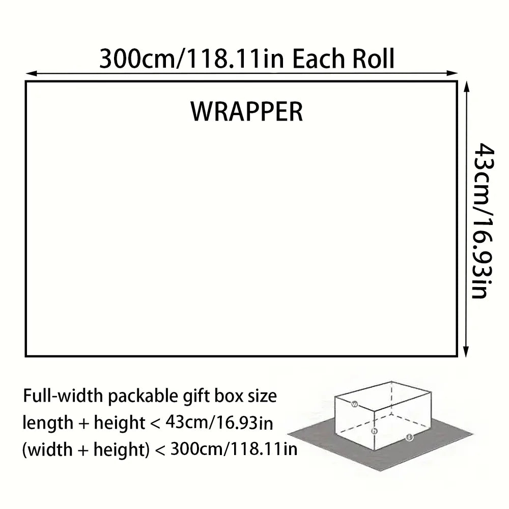 Christmas Tree & Santa Gift Wrapping Paper