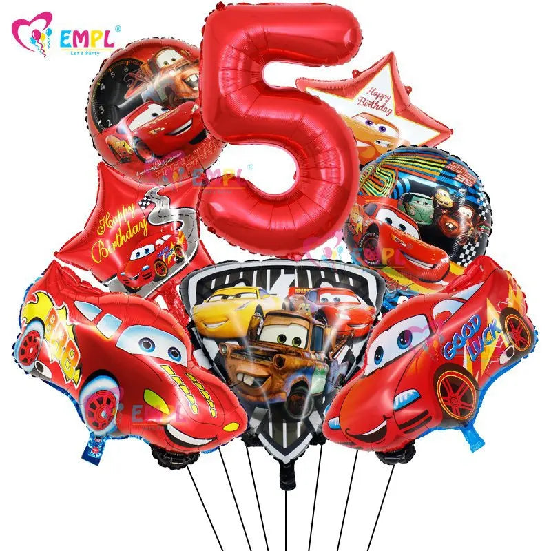 McQueen Foil Balloons Set 8 Pcs