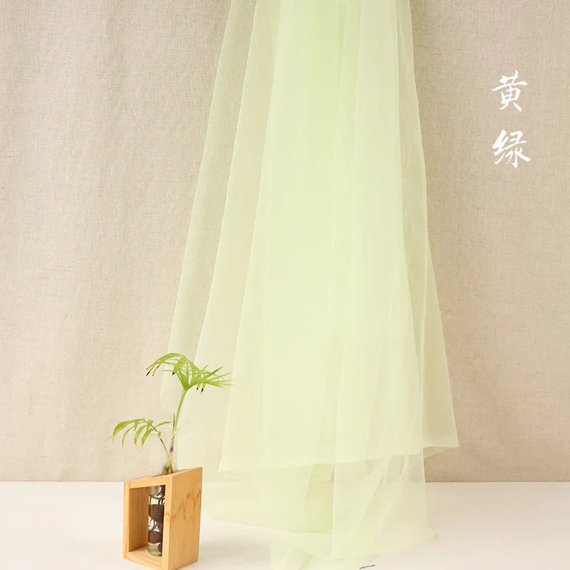 Green soft mesh fabric for decoration