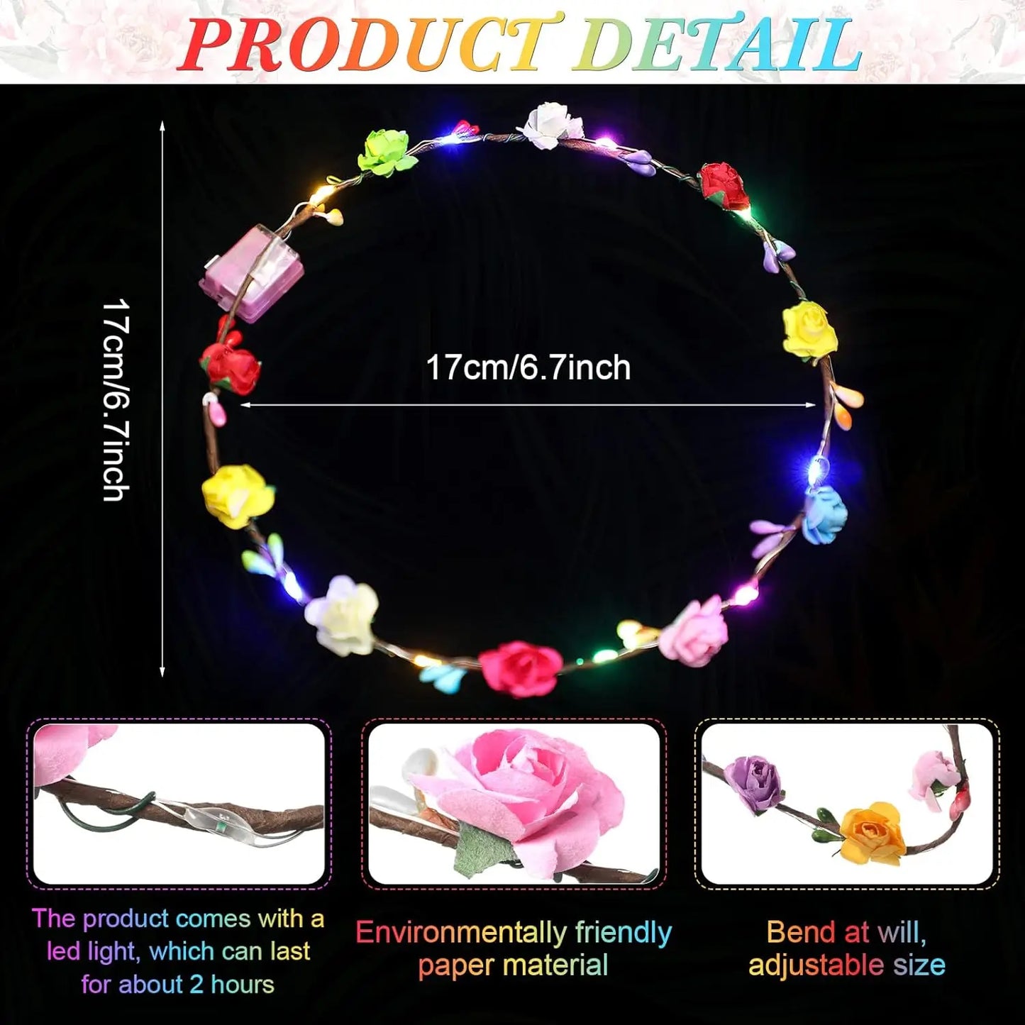 LED Flower headband