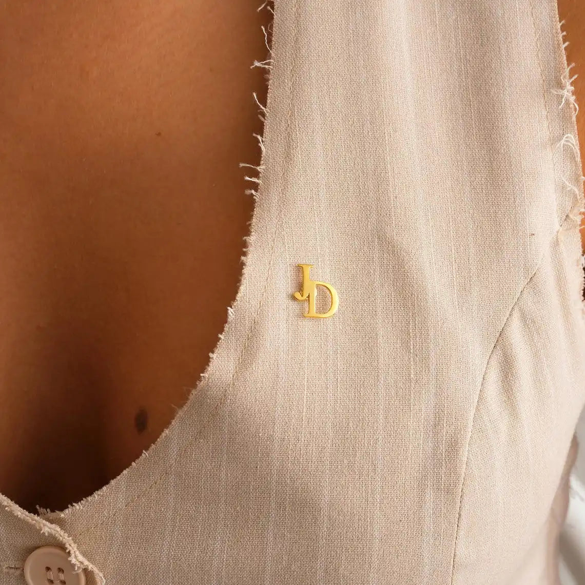 Custom Initials Brooch