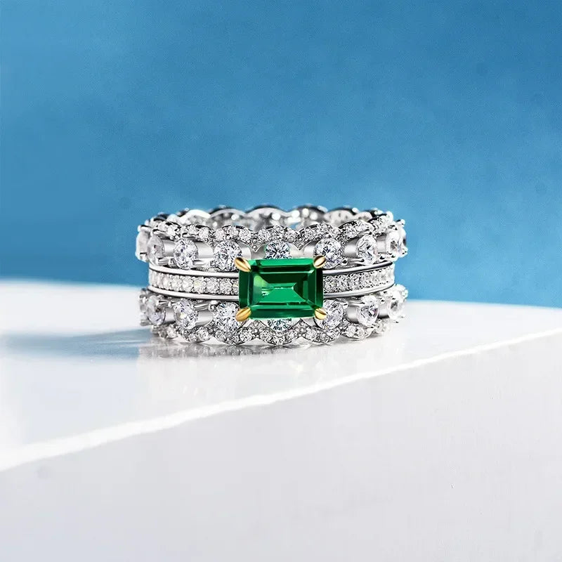Zaitina green Zirconia crystal ring