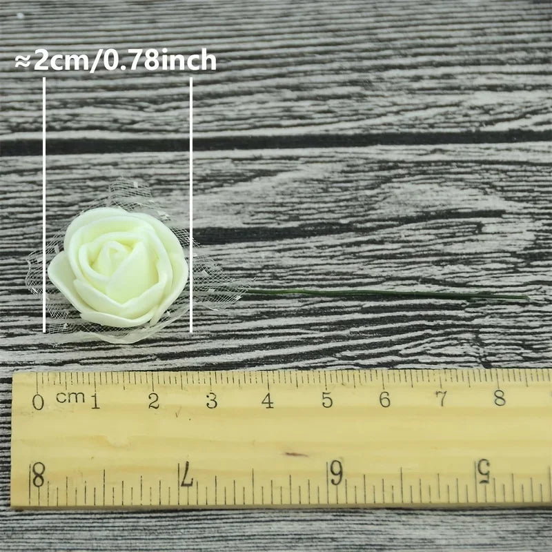Red mini Lace Pe Rose 144pcs/2cm flowers