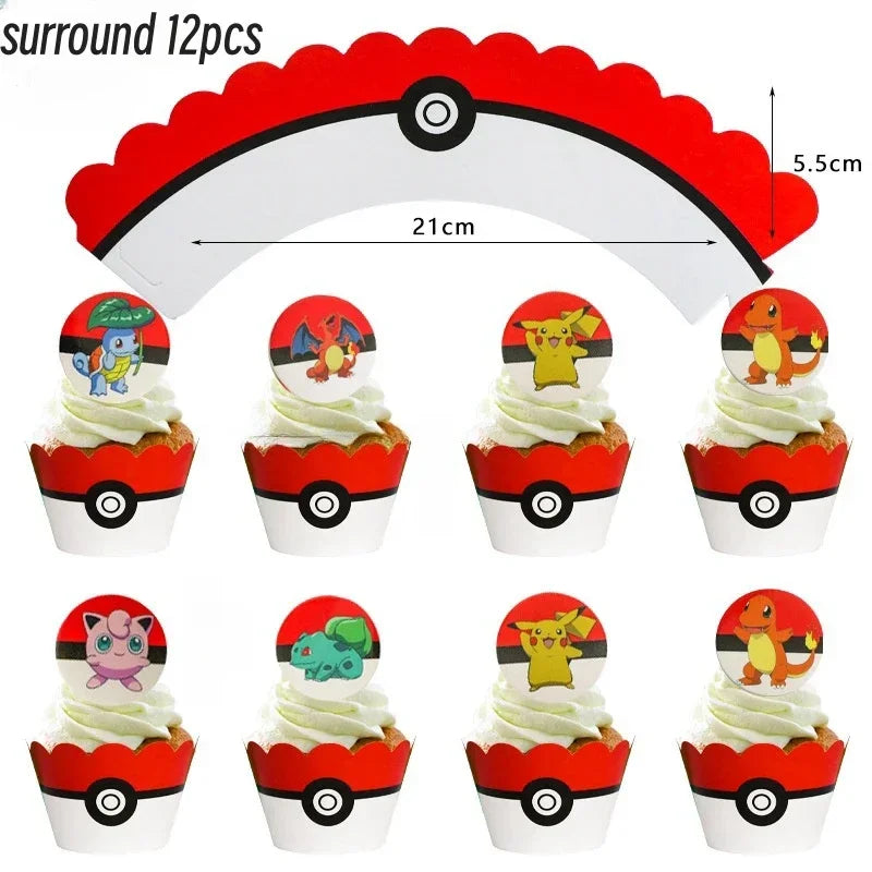 Pokemon & Pikachu Cake Topper Decoration