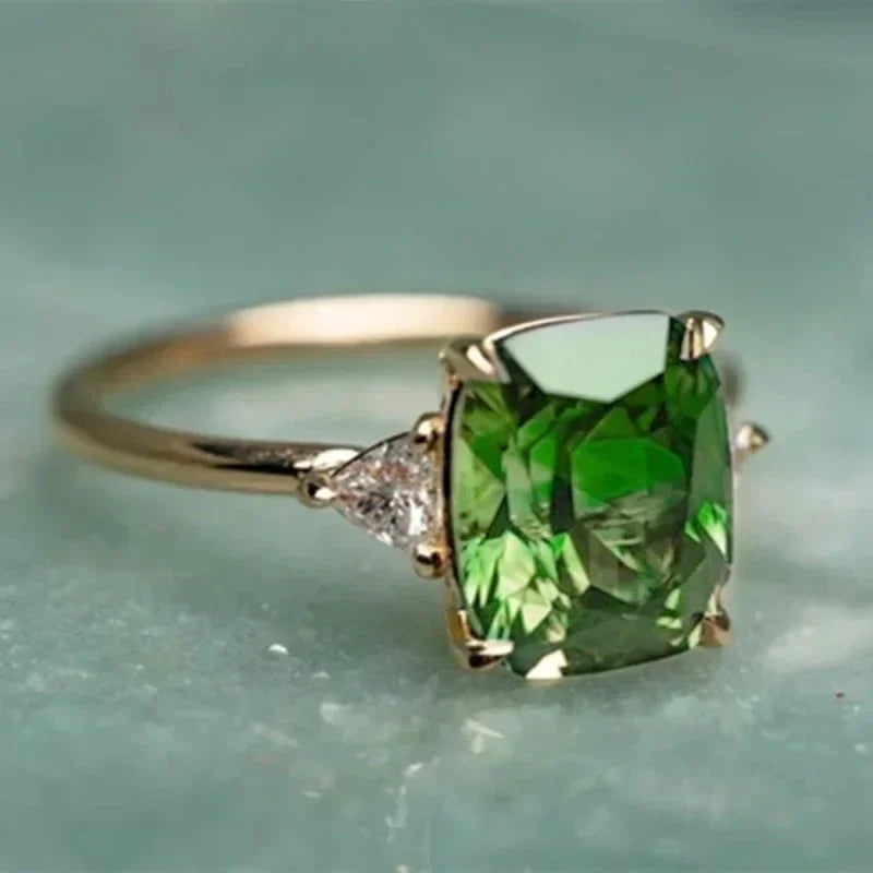 Zaitina green Zirconia crystal ring