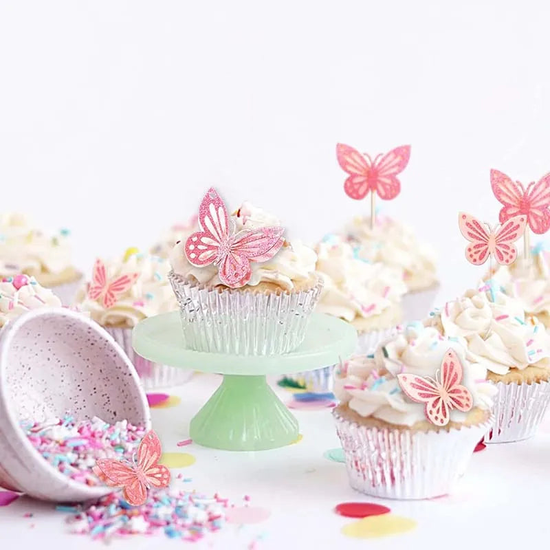 Pink Cake 3D decorations 13pcs