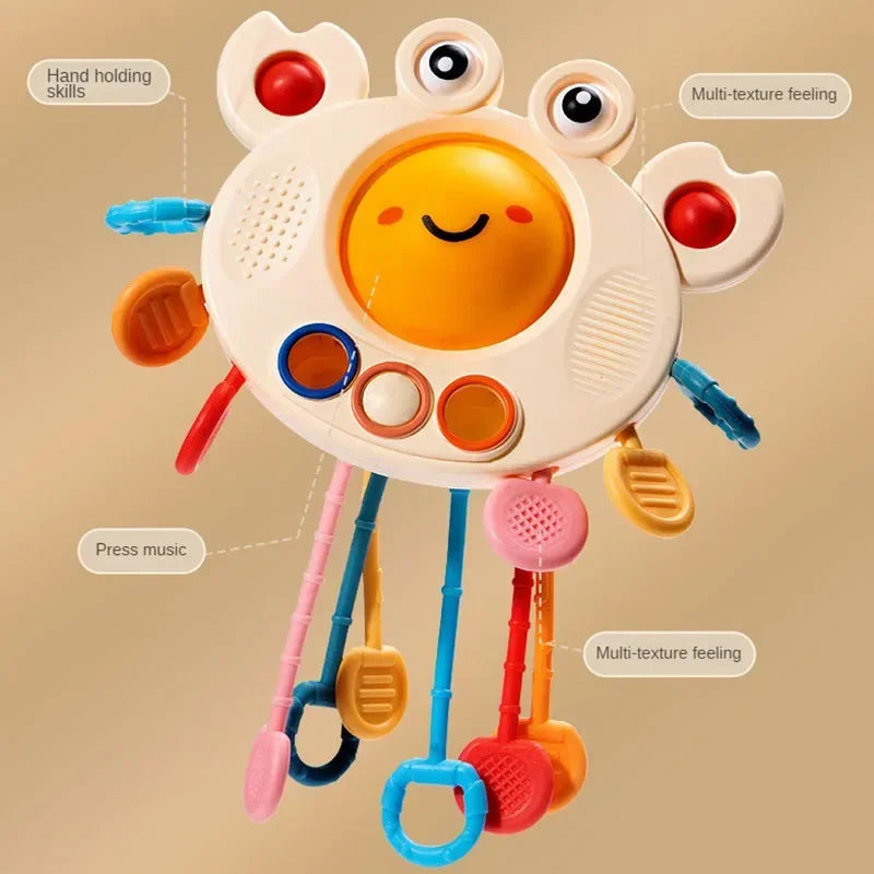 Montessori Pull String Silicone Sensory Toy