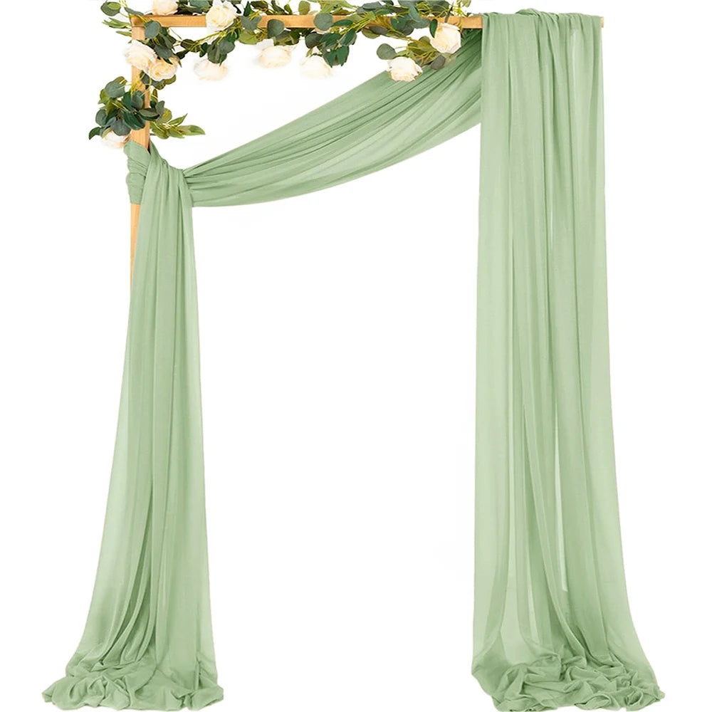 Chiffon Fabric Drapes for Wedding Arch 6/10M