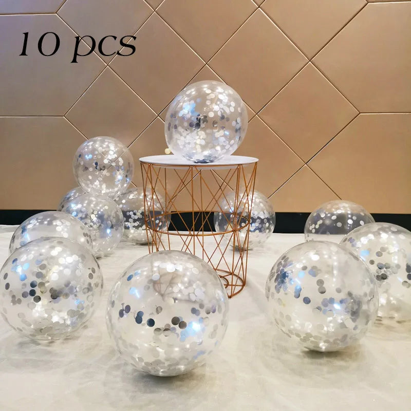 10/20PCS Star Confetti Latex Balloons