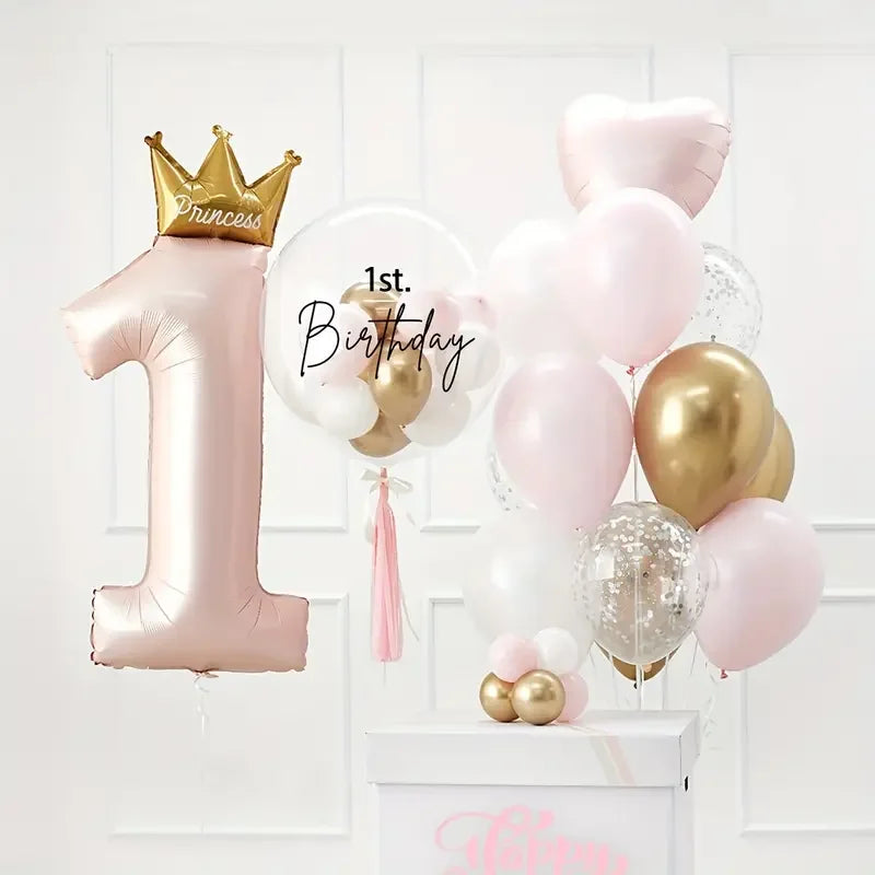 1-year-old Crown aluminum film balloon 24pcs