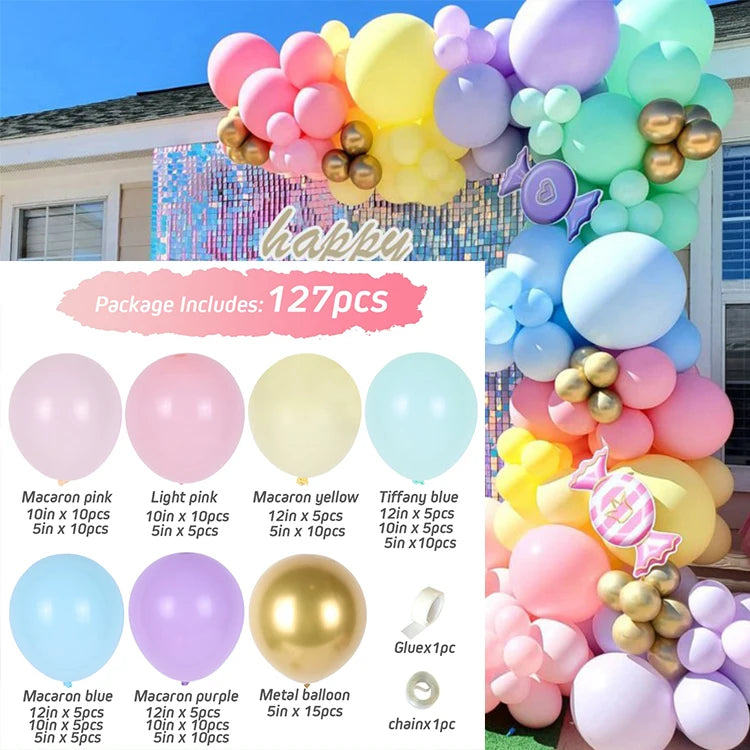 Macaron balloons arch kit