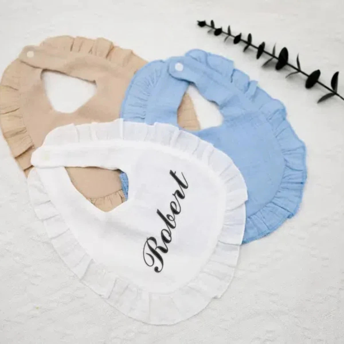 Custom name letter Nursery cloth bib