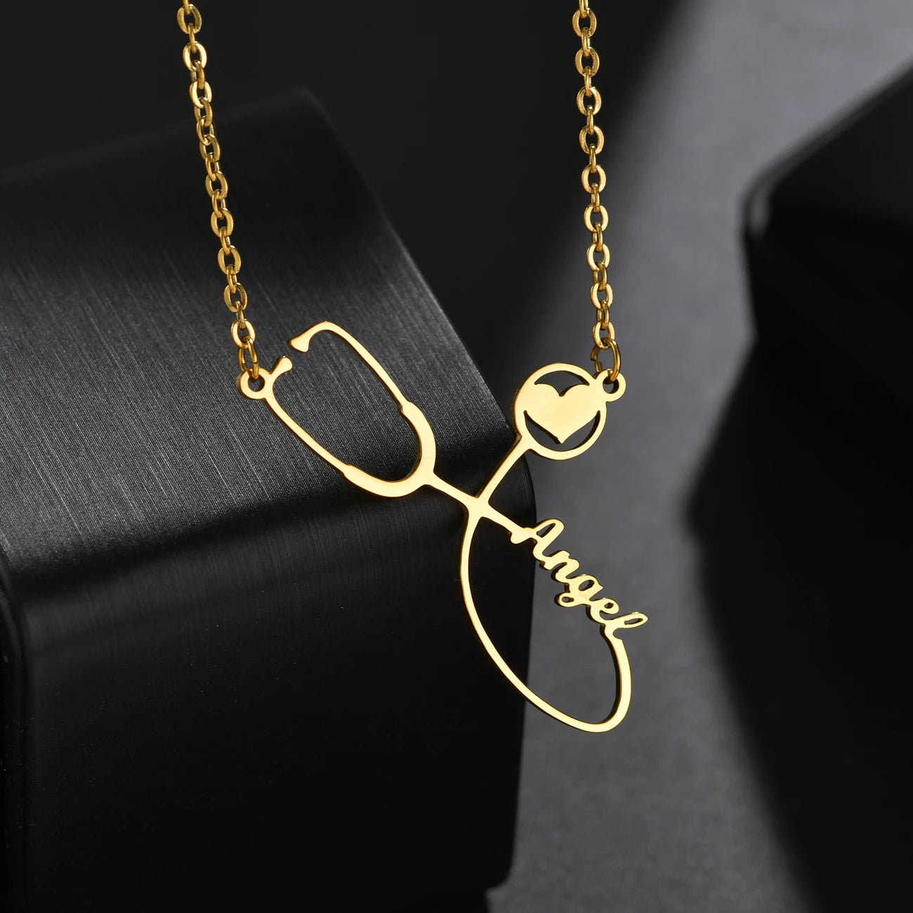 Custom name necklaces personalized heart butterfly