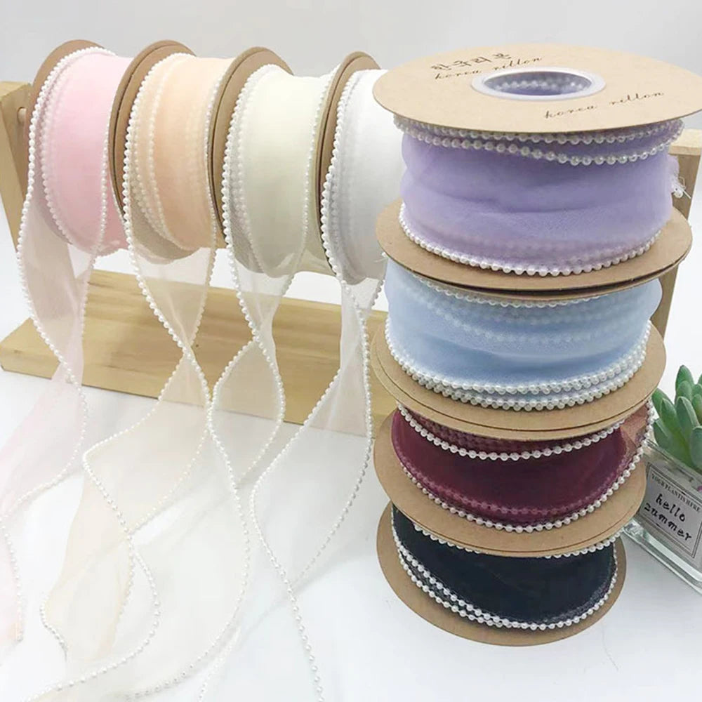 Gauze Organza packaging ribbon Lace H861 5Y/roll 4CM