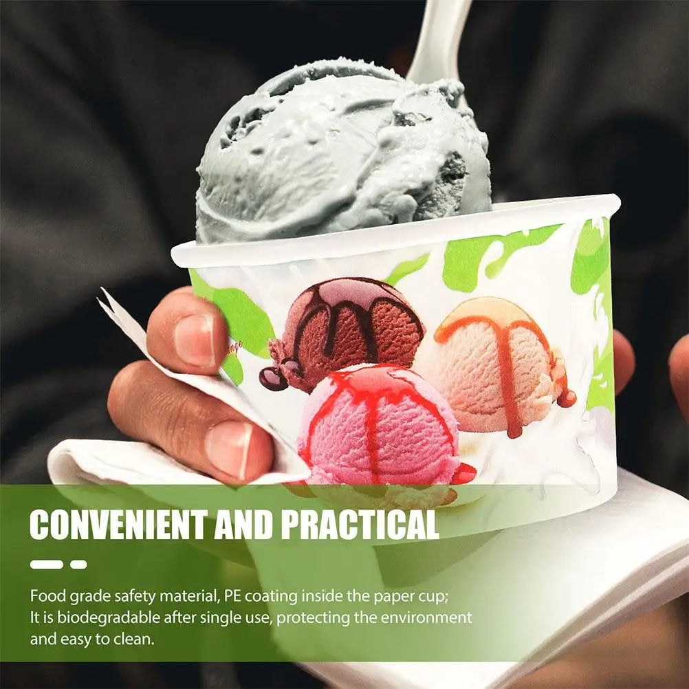 Ice cream cups 200 Pcs Disposable 75ml