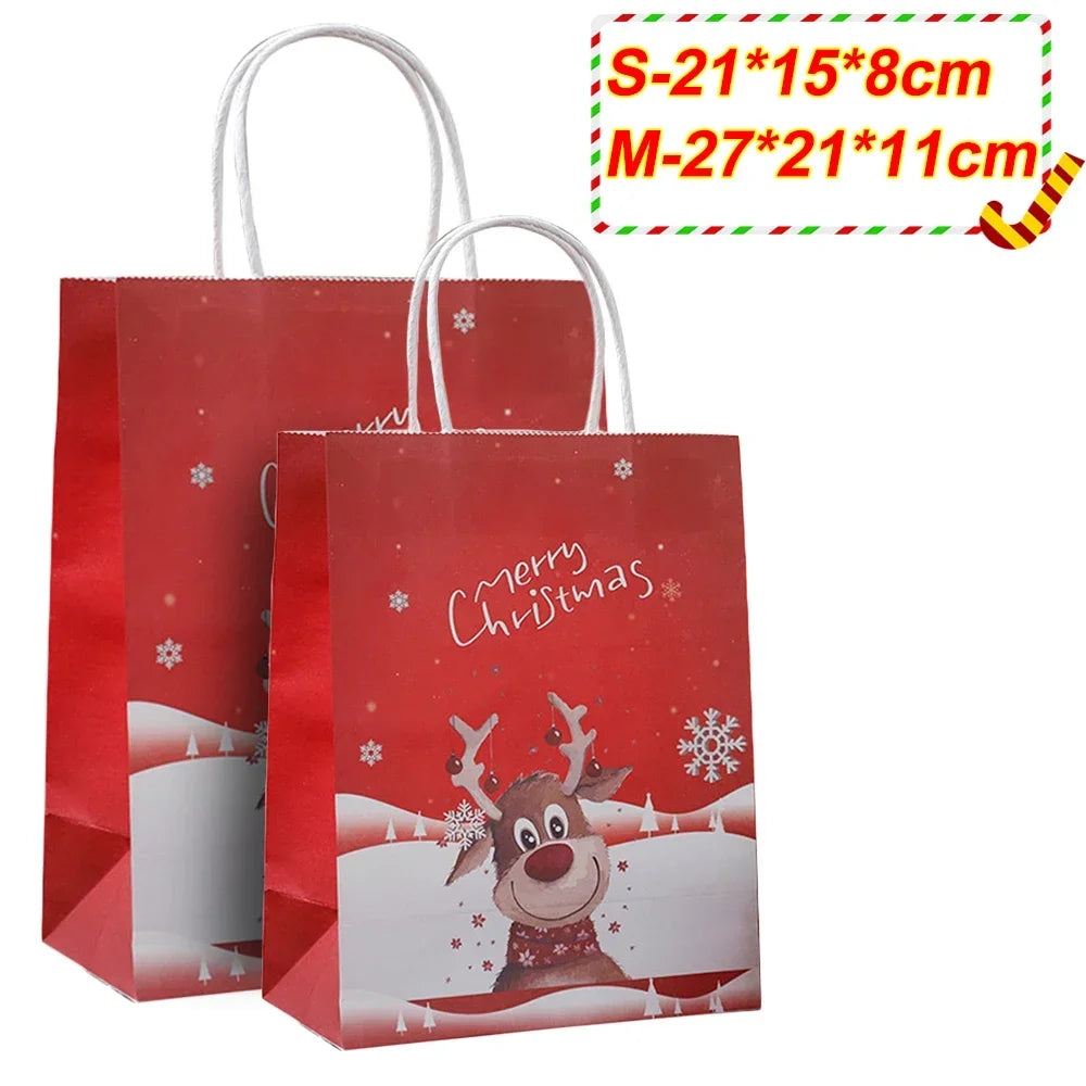 20 pcs Cute Santa Gift Box Bag