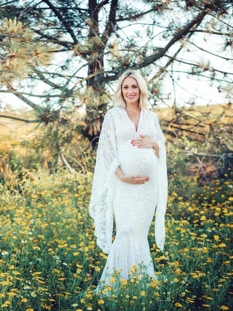 Sali White Maternity Dres