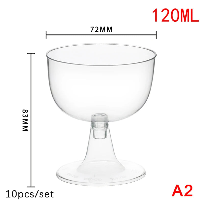 Mini disposable plastic cups 5/10pc