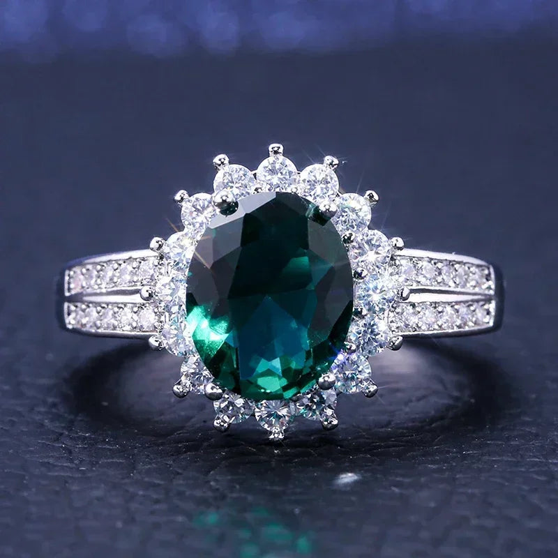 Zaitina green Zirconia crystal ring