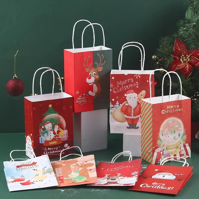 20 pcs Cute Santa Gift Box Bag