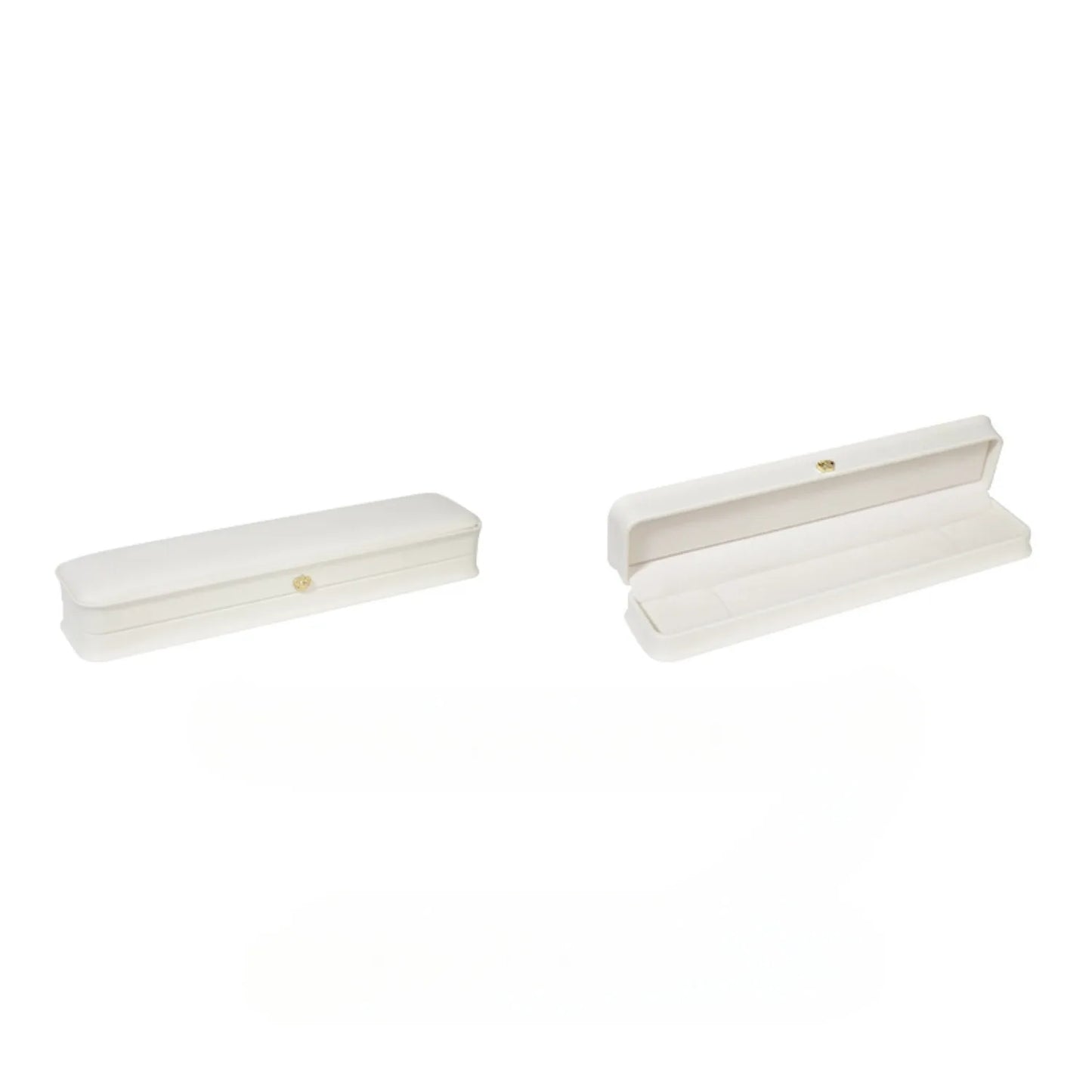 European style white PU leather jewelry box 1PC