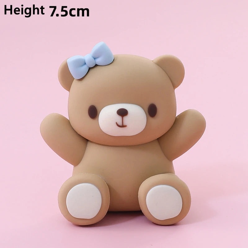 Pink Bbue Bear cake decorating