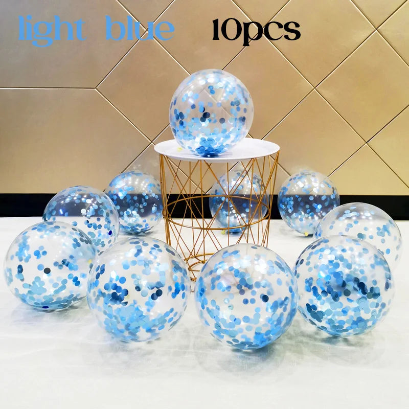 10/20PCS Star Confetti Latex Balloons