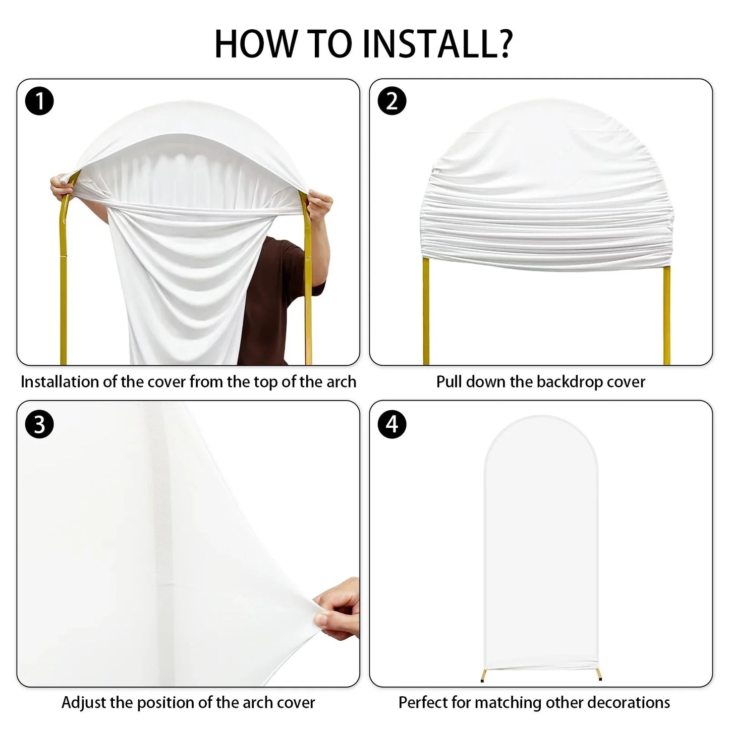 Arch backdrop cover fabric