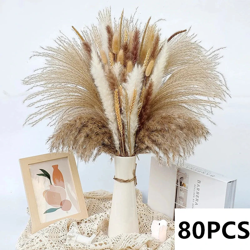 Natural Pampas Grass Dried Flower Bouquet