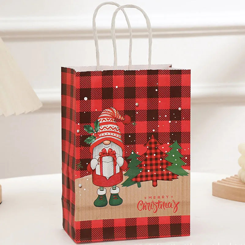 Christmas Kraft Gift Boxes with Handle